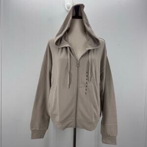 PSK COLLECTIVE WOMENS FULL ZIP HOODIE JACKET FRENCH GREY SIZE LARGE NWT